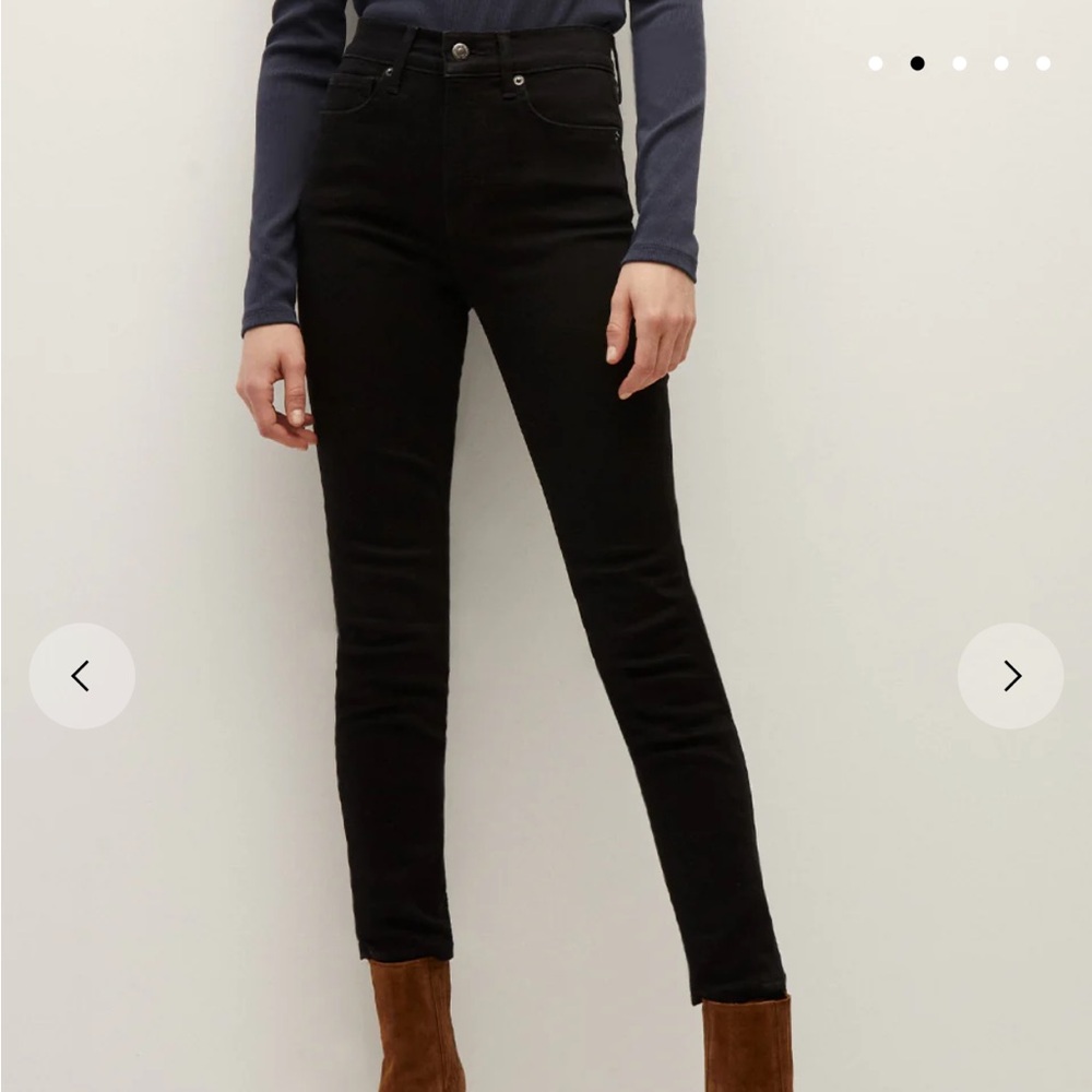 Veronica Beard dark green denim skinny pant